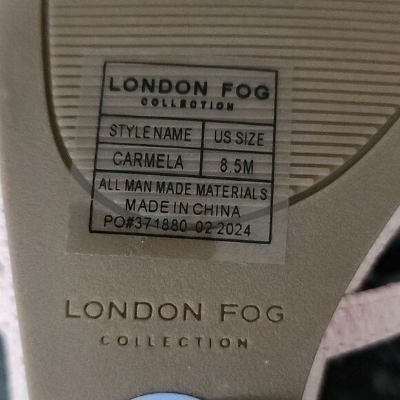 BRAND NEW LONDON FOG LOW WEDGE STYLE ALMOND TOE SANDAL - Picture 13 of 14